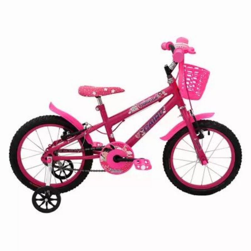 16 Polegadas Freestyle Bicicleta Infantil Para Meninos E Meninas Com Rodas De Treinamento E Suporte 