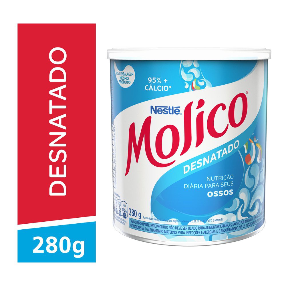 Leite em Pó Desnatado Total Cálcio Molico 280g