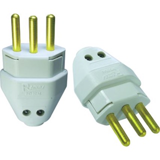 Plugue Macho Branco 20a 2P+T Maciço Radial 1501.141 em Oferta na Shopee