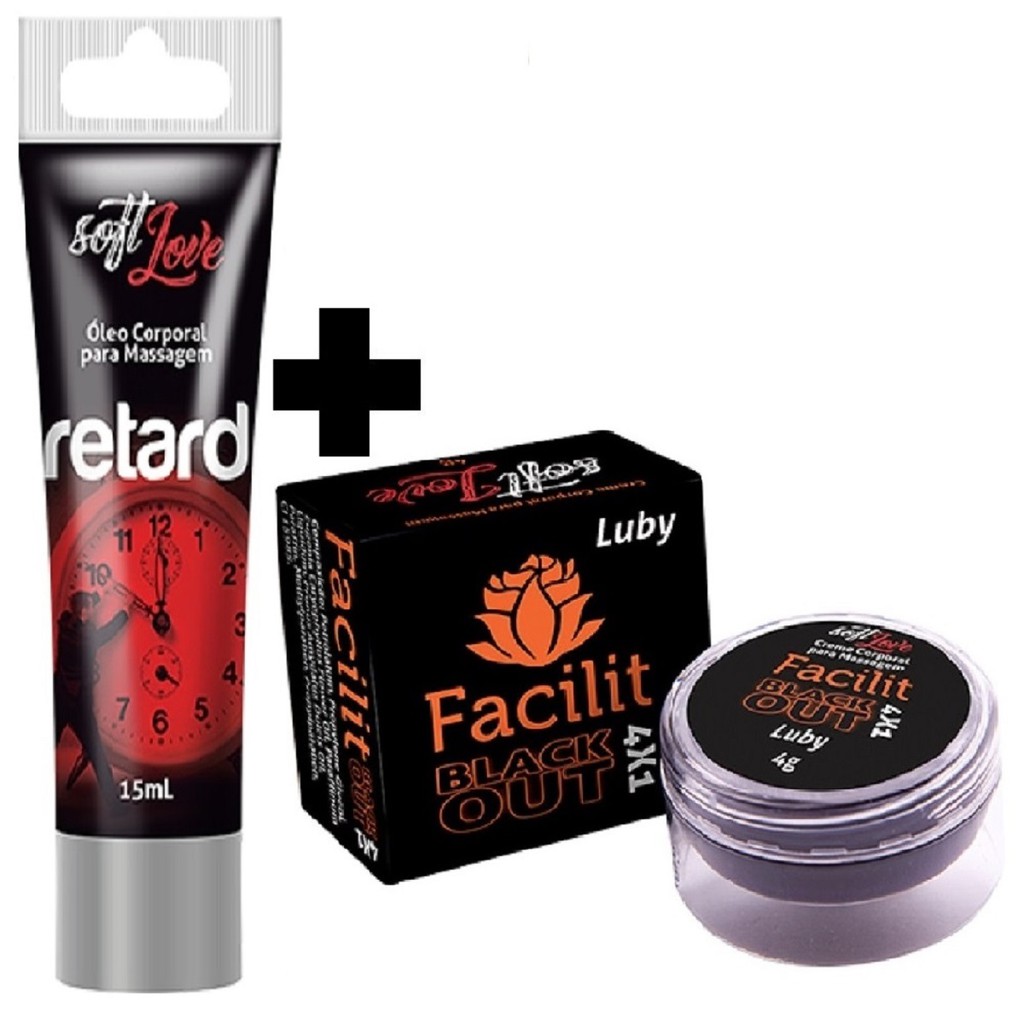 Kit Retard Gel Retardante de Ejaculação 15ml + Facilit Luby Creme