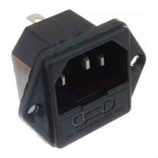 Tomada Tripolar Macho Para Painel C/ Porta Fusível em Oferta na Shopee