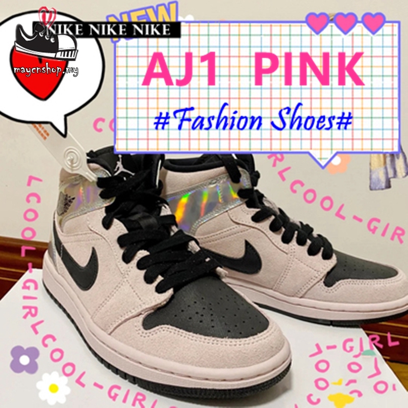 air jordan 1 rosa e preto