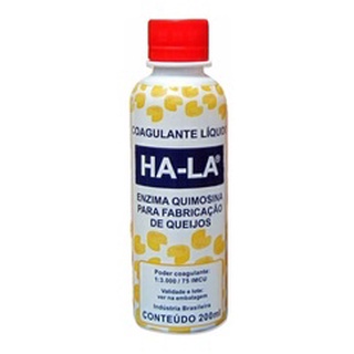 Coalho Ha-la Liquido 200 Ml Para Fabricação De Queijo