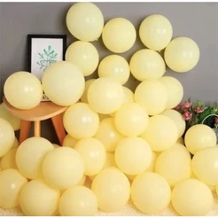 50~250 Balão Bexiga Nº 7 AMARELO CANDY Cores Pasteis(CHOCO)