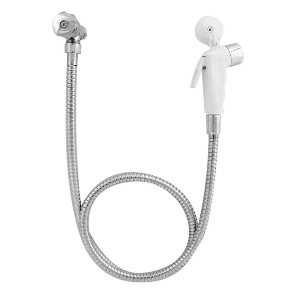 Ducha Higiênica Soft Cromado 1/4 Volta Gatilho Branco