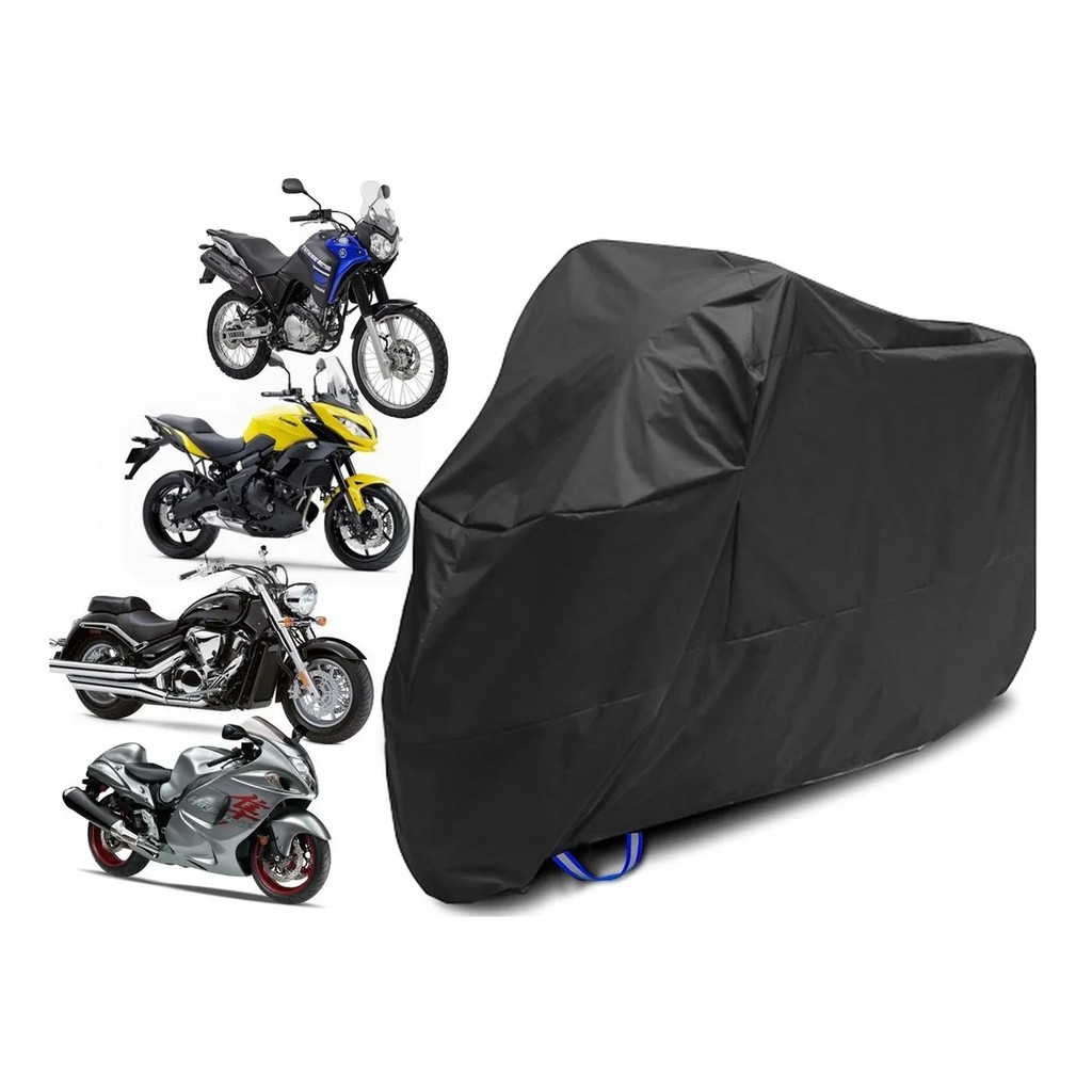 Capa para cobrir Moto Protetora Sol Chuva Impermeável GG,moto com bau