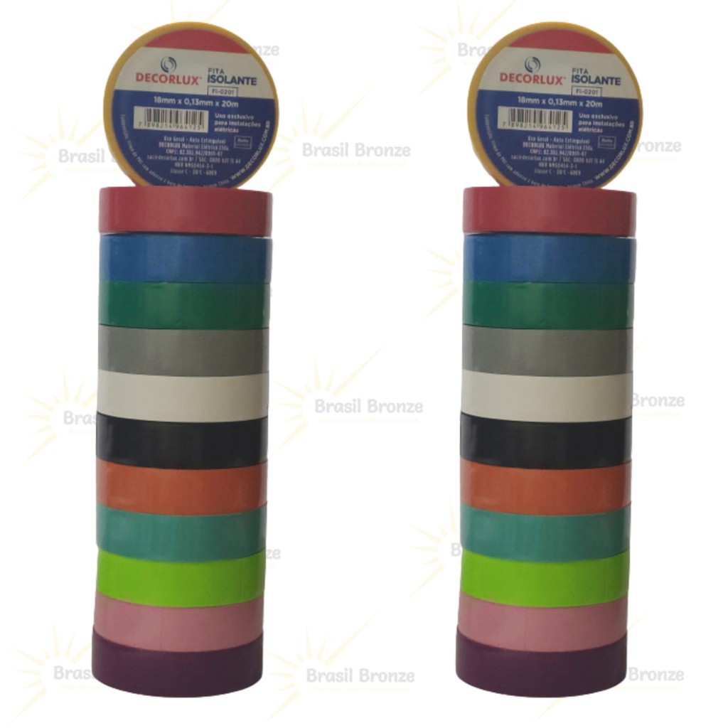 20 Fitas Decorlux Cortada e Inteira Bronzeamento em Oferta na Shopee