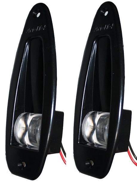 Luz de Bordo Proa Olho de Tubarão Led 12v Cor Preta