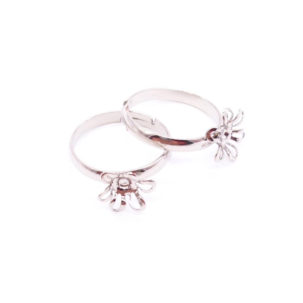 Base de Anel Ajustável 17mm Flor 10mm Metal Níquel 50pçs 55g em Oferta na Shopee