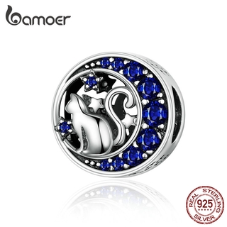 925 Sterling Silver Cat Pet Animal Charme Beads Fit Pulseiras Naughty Original Limpar Cz Bead Jóias Diy Fazendo Scc1204