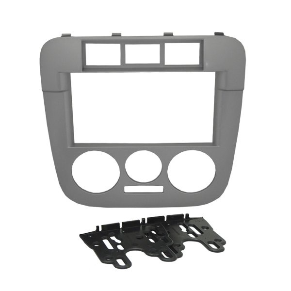 Moldura 2 Din Volks Gol, Parati, Saveiro, G4 - Prata em Oferta na Shopee