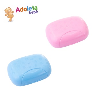 Porta Sabonete Azul ou Rosa Saboneteira Adoleta Bebê
