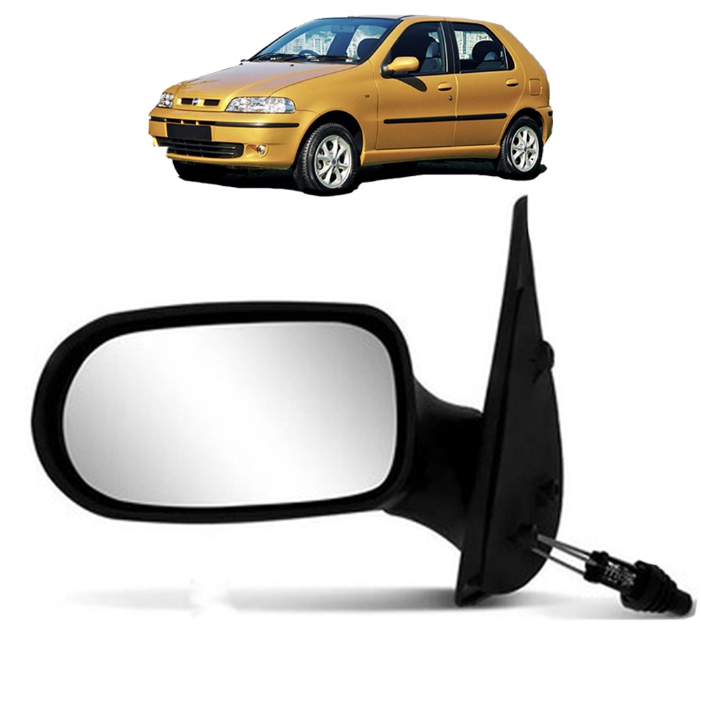 Retrovisor Palio Fire Siena 2001 2002 2003 com Controle 4 Portas Lado Esquerdo