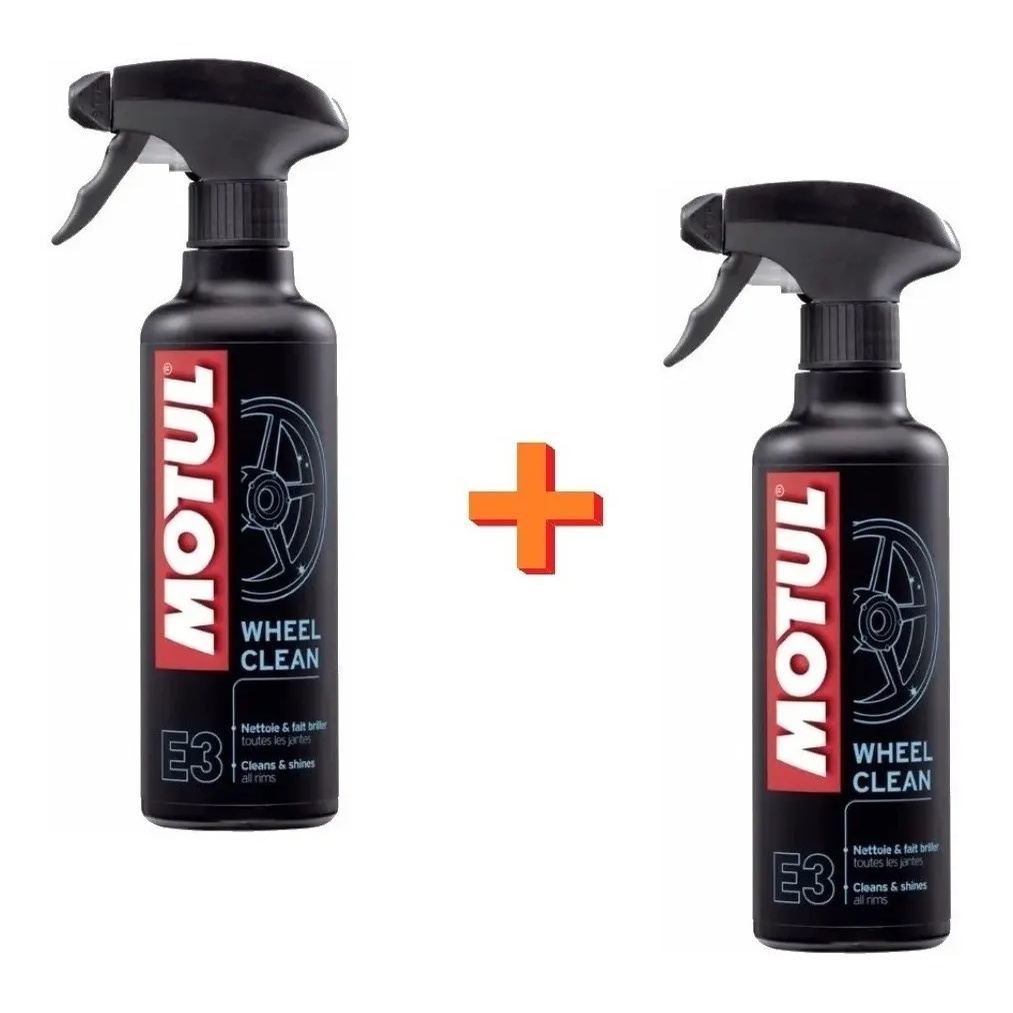 Kit 2 Motul E3 Wheel Clean 400ml Limpador Para Rodas De Moto
