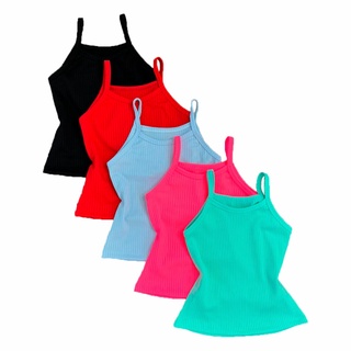 Kit 5 Blusa Feminina Infantil Regata Alça Preço Atacadista