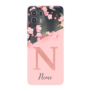 Capinha para Moto Edge 20 Lite Anti Impacto Personalizada - Delicate Flowers com nome e fundo transparente