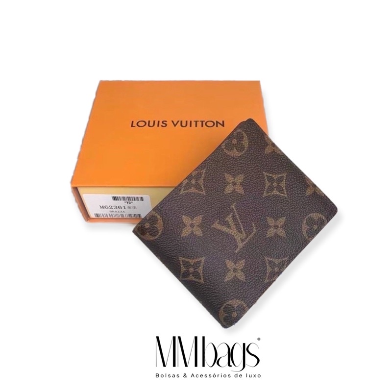 Carteira Curta Masculina Louis Vuitton Christmas 2021 - Escorrega o Preço