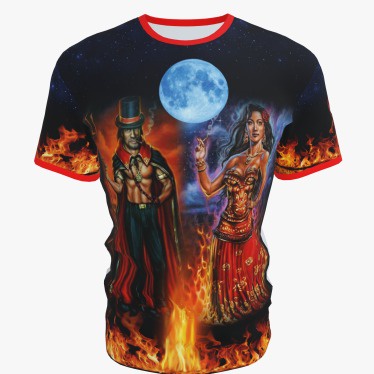 Camisa/ Exu/ Umbandista/ Umbanda/ Pomba Gira e Tranca Rua/ Unissex/ Religião/ Fé