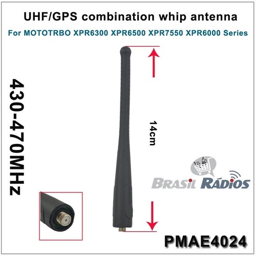 Kit Antena Motorola Pmae4024b Uhf Gps 3 Clips
