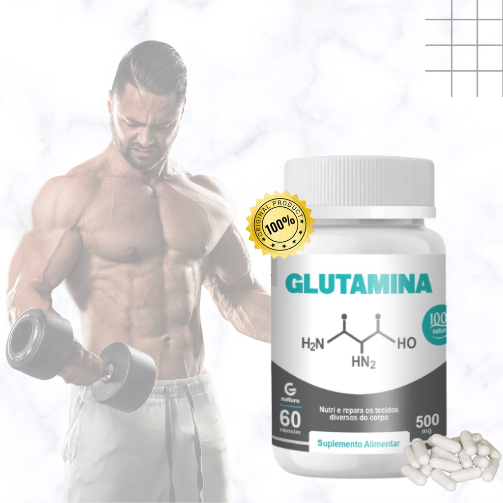 L-Glutamina 60 cápsulas 500mg GENATURE Original