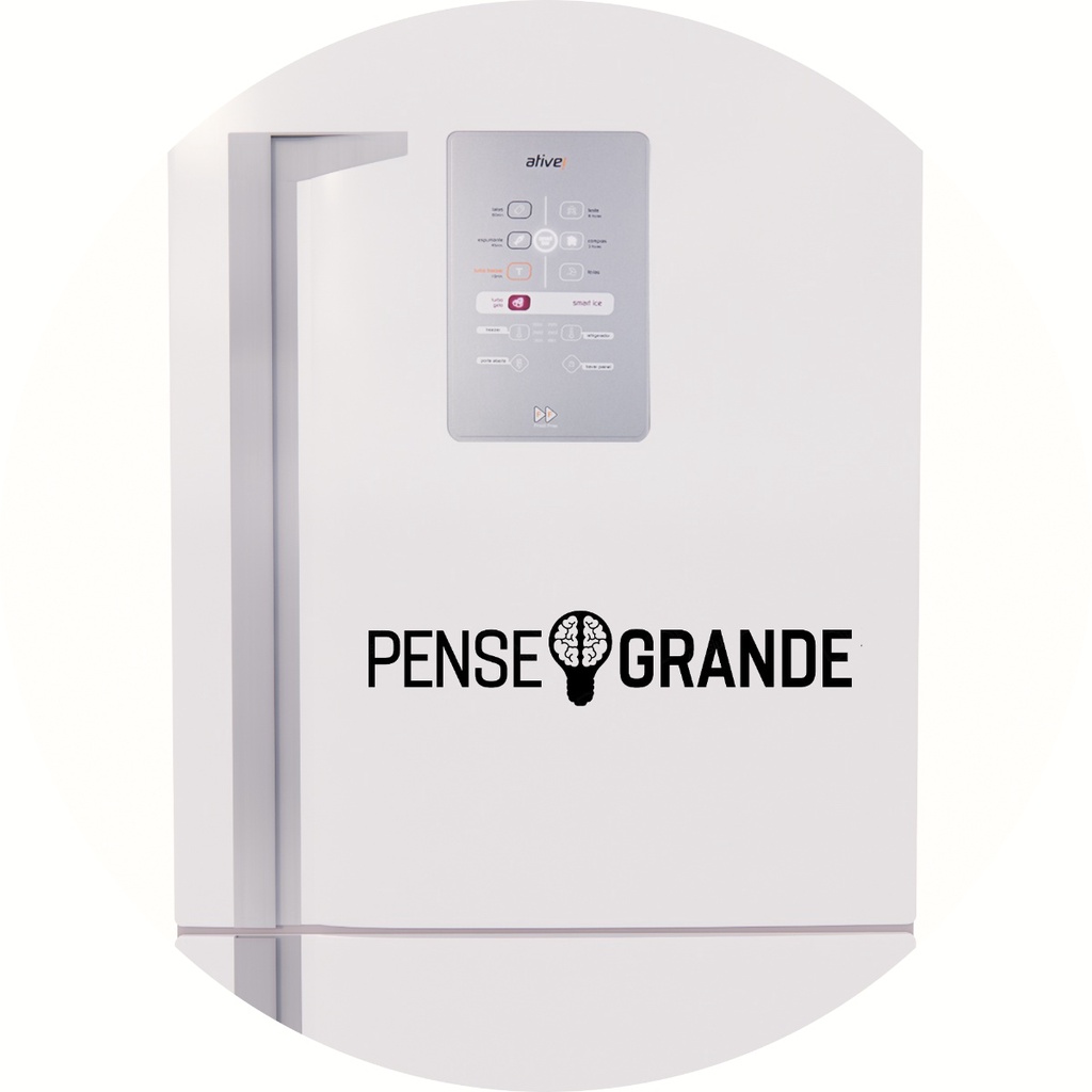 Adesivo de Geladeira Pense Grande Frase