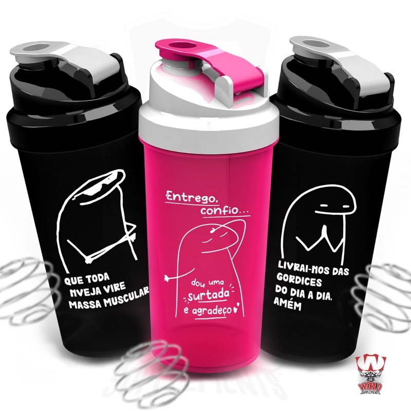 Coqueteleira Flork 600ml Shakeira Academia - Com Mola