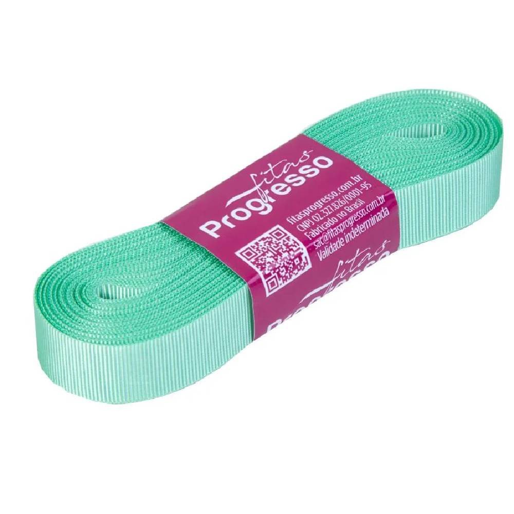 Fita Gorgurão Progresso 15mm nº3 - 10m 232 Verde Menta - 1un