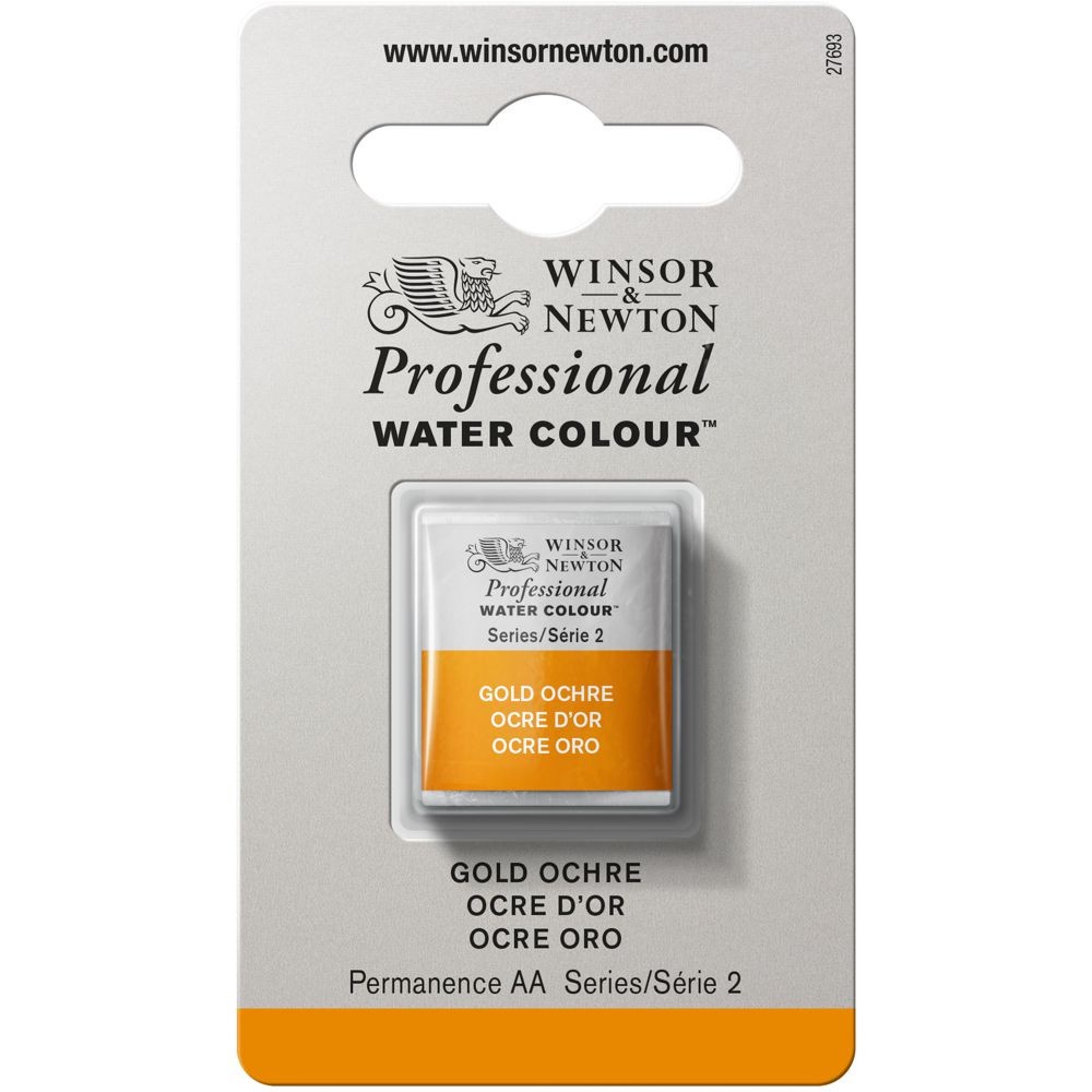 Tinta Aquarela Pastilha Profissional Gold Ochre 285 S2 Winsor & Newton