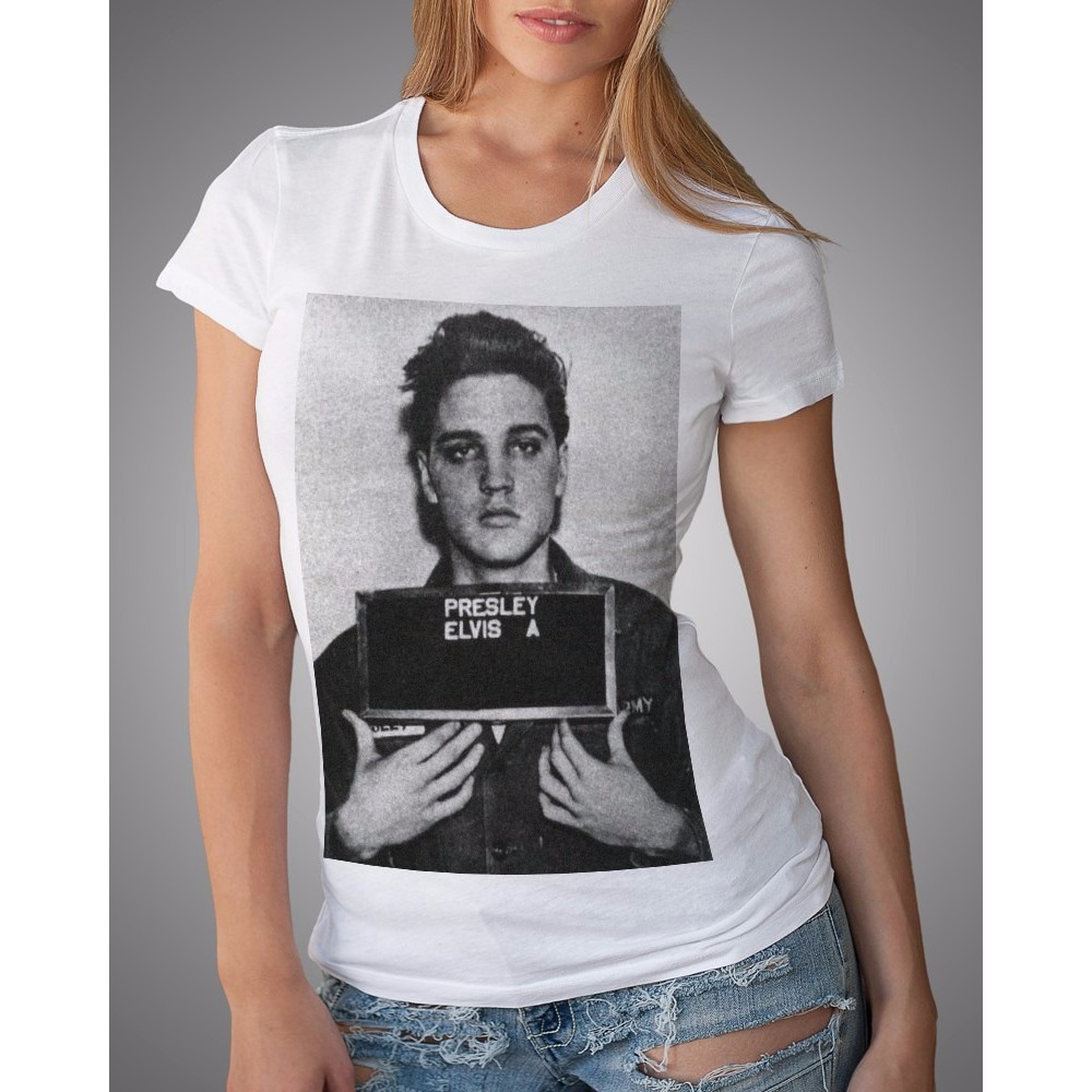 Camiseta Ou Baby Look Elvis Presley Exercito