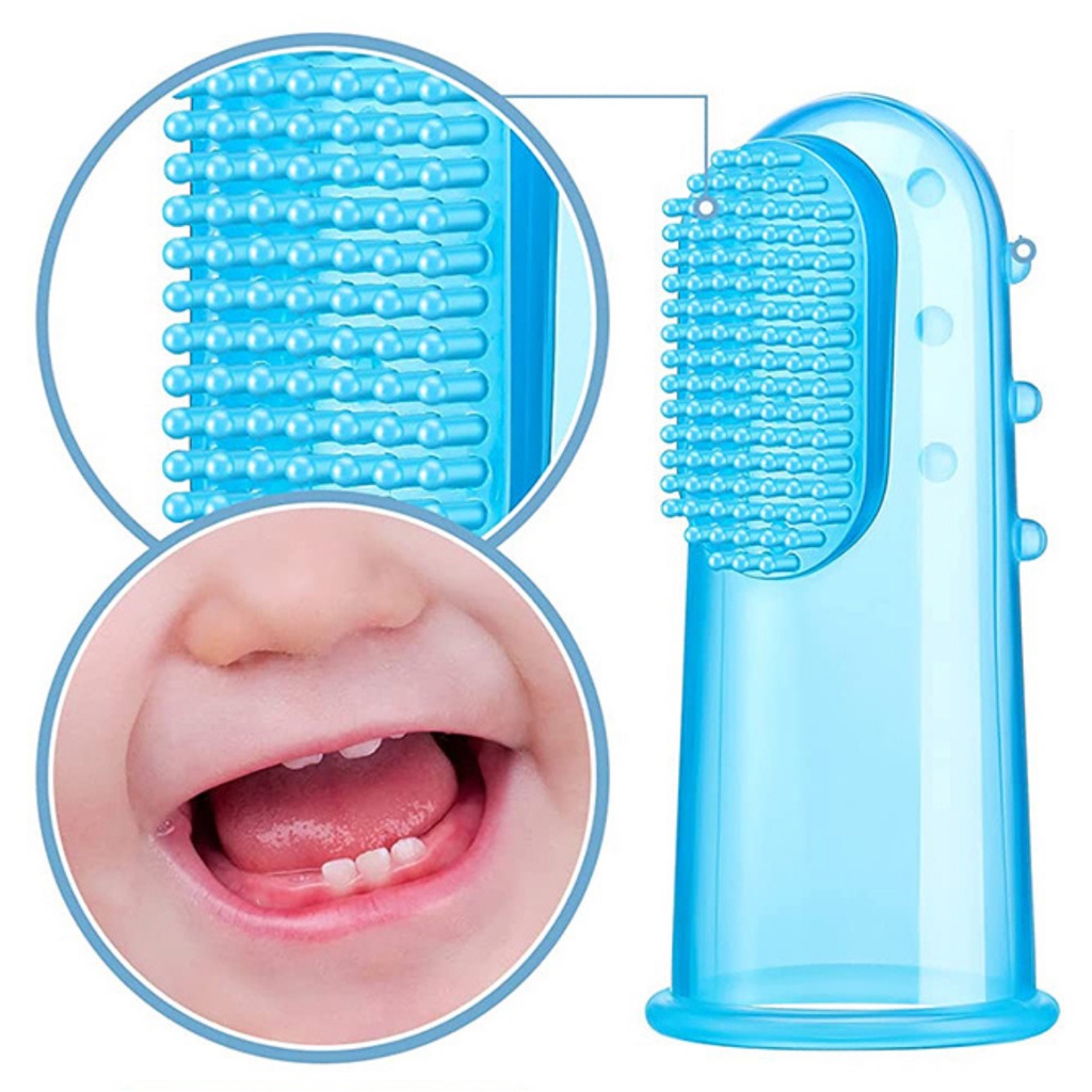Escova de Dente Bebê de Dedo Massageador Gengiva Mordedor Infantil de ...