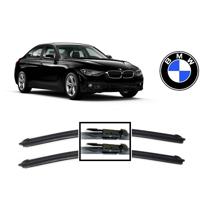 Par de Palhetas para Limpador de Parabrisa Dianteiro BMW 318i 320i 325i 328i ano 2010 2011 2012 2013 2014 2015