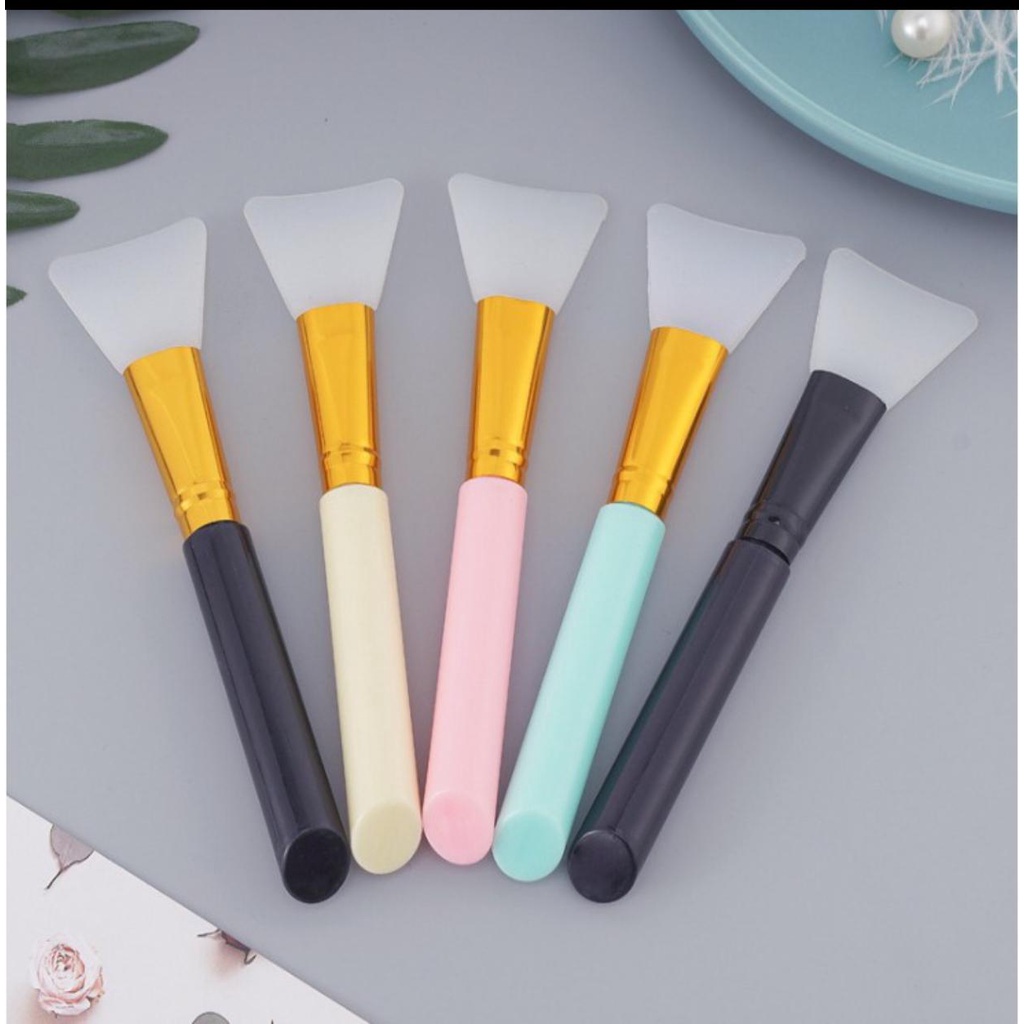 Espatula silicone pincel acessorio aplicar skin care mascara facial creme serum base make cosmetico maquiagem