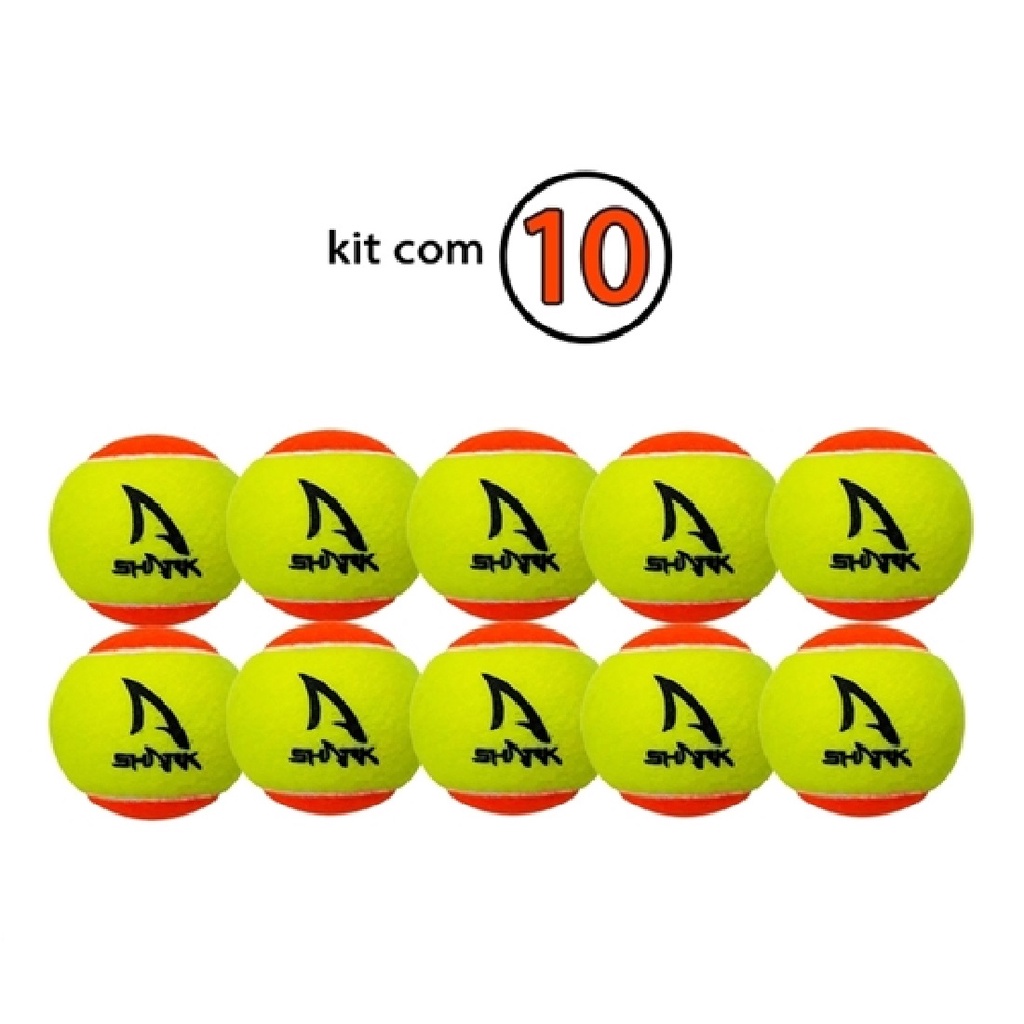 Bola de Beach Tennis Shark com 10 unidades