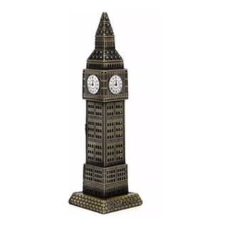 Miniatura Torre Big Ben Londres Metal 18cm Relógio