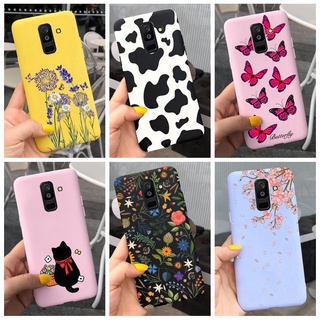 Capa Flexível De Silicone/TPU/Fosca Com Desenho Para Samsung Galaxy A6 Plus/A6 + 2018/A6Plus/A605F/A600F
