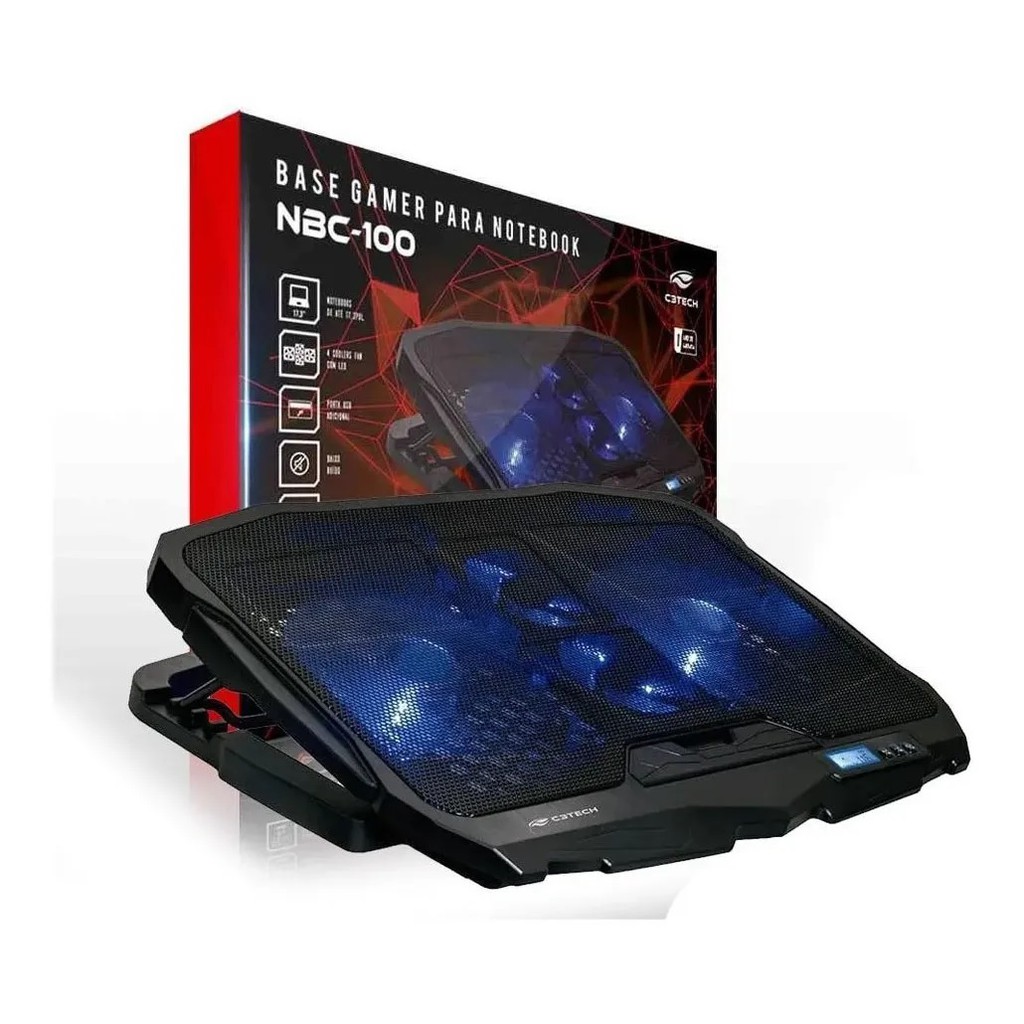 COOLER BASE P/ NOTEBOOK 17.3" GAMER C3TECH NBC-100BK