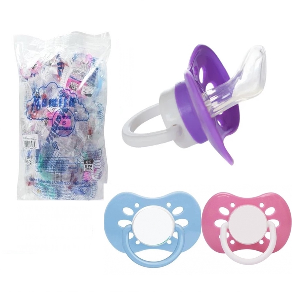 Chupetas Borboleta Bico Silicone 25 Unidades em Oferta na Shopee