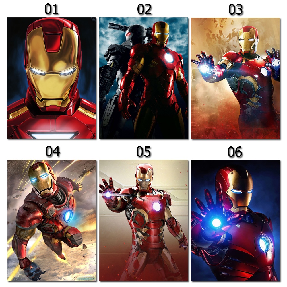 Placa Decorativa Quadro - Homem de Ferro Marvel - Tamanho 20x28cm Já Acompanha Fita Dupla Face
