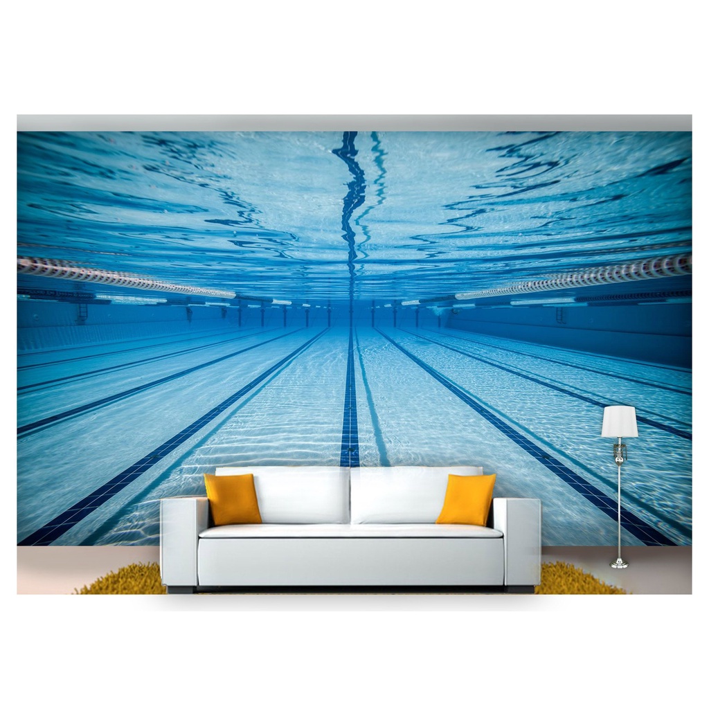 papel de parede Esportes Natação Piscina 3D 6m² SPT13