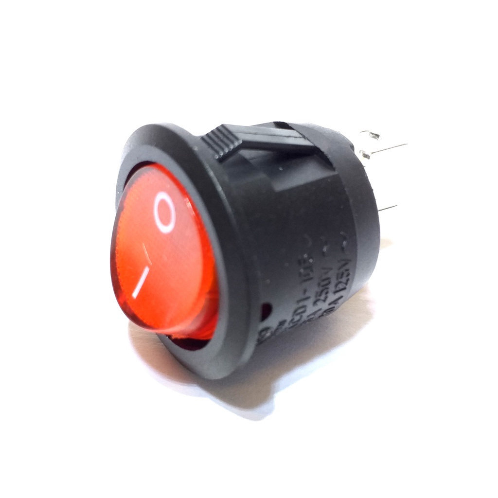 Chave Tic Tac Redonda Vermelha On/off - 2p 3t - Kcd1-106n