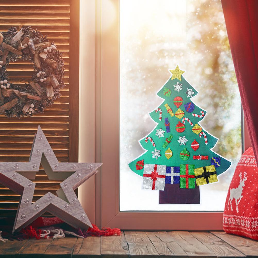 Adesivo De Parede De Árvore De Natal / Faça Você Mesmo / Decoração De Natal  | Shopee Brasil