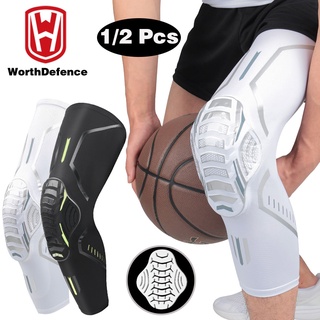 Worthdefência 1/2 PCS Joelheira Protetor De Joelho Cinta Basquete Manga Suporte Para Homens De Vôlei De Fitness Engrenagem De Apoio