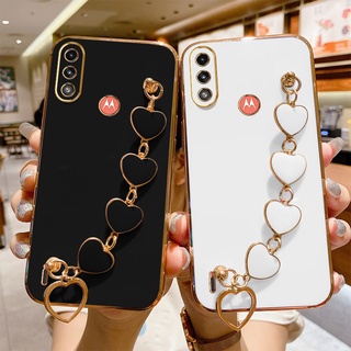 Capa De Celular Motorola Moto E7i E7 Power Fashion Pulseira De Coração Nova Para Câmera De Borda Reta em Oferta na Shopee