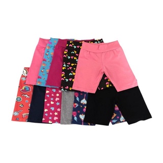 Shorts legging 1 ao 14 anos bermuda infantil para crianças em cotton cores sortidas lisas tamanho 1 ao 14