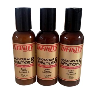 Loção Crescimento Capilar Barba Infinitydil Kit Com 3 unidades