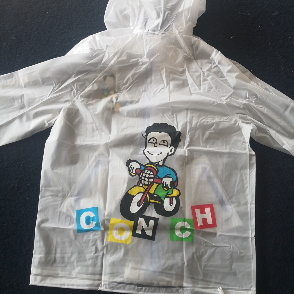 Capa de chuva infantil menino menina com capuz e bolsos PVC YE20B