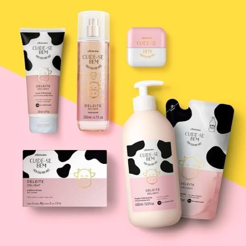 Linha Cuide-Se Bem Deleite, hidratante, body splash, creme de maos, OBoticario