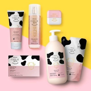 Linha Cuide-Se Bem Deleite, hidratante, body splash, creme de maos, OBoticario