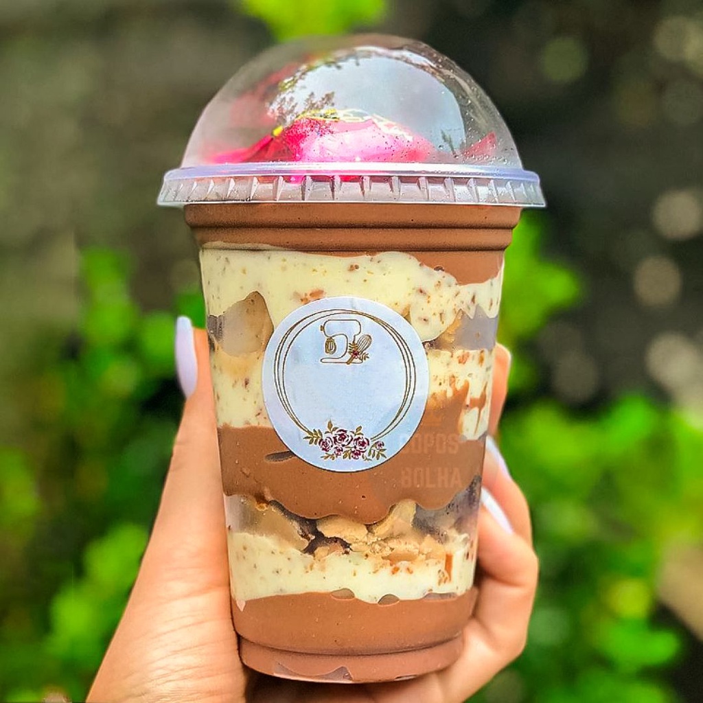 50 Copos PP bolha PET de 400 ml e 50 copos bolha de 250 ml G677 - copo da felicidade, açaí