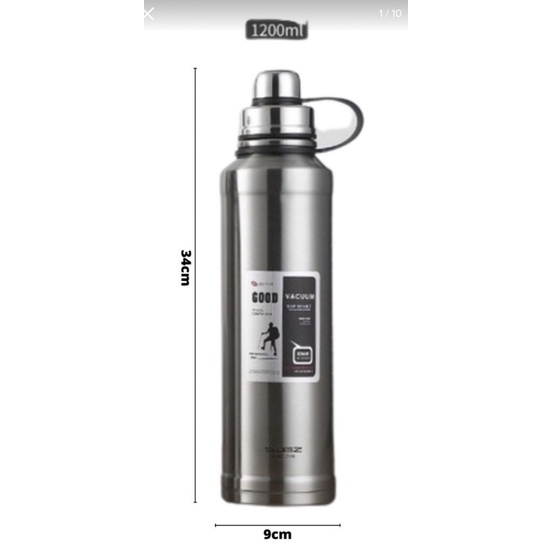 Garrafa Térmica Inox 1200L Squeeze Térmica Garrafa Cantil Camping Dimauroshopshow